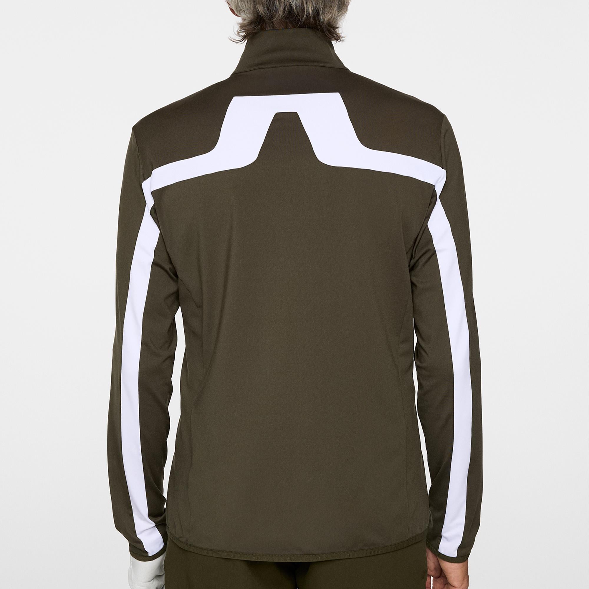 J Lindeberg Jarvis Mens Golf Mid Layer Forest Green